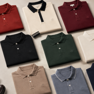 Tipped Polo Shirt — Slate